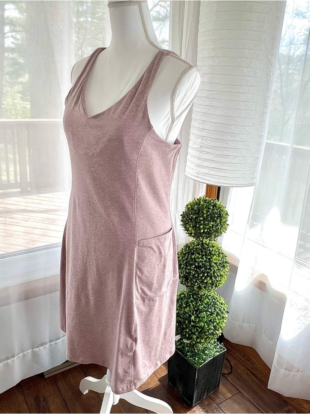 Eddie Bauer Coastal Breeze Active Dress Racerback Dusty Rose Size Medium - Picture 6 of 14